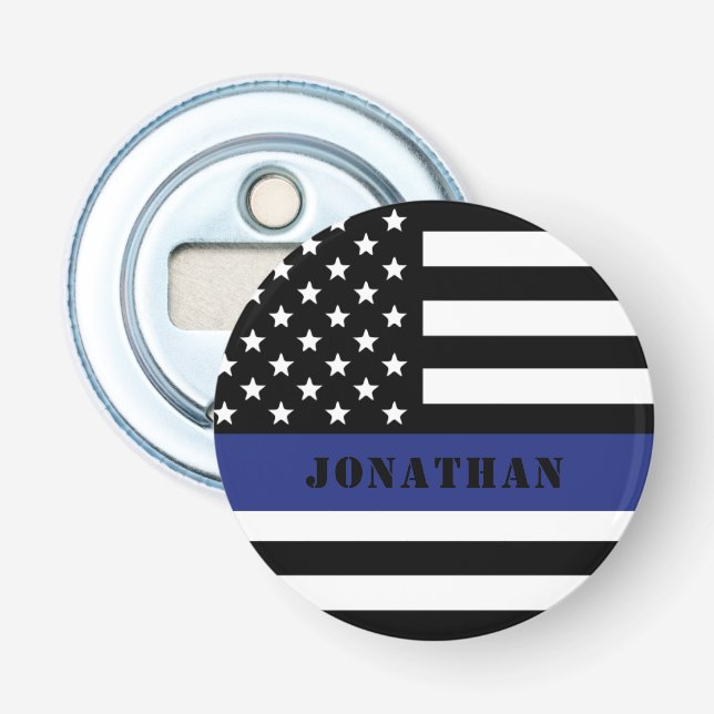 Anpassningsbar polischef Thin Blue Line Polisen De Flasköppnare (Framsidan)