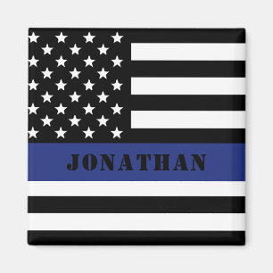 Anpassningsbar polischef Thin Blue Line Polisen De Magnet