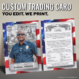 Anpassningsbar polischef Varningskort Förenta stat