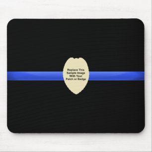 Anpassningsbar-polispatch eller Badge Mouse Pad Musmatta