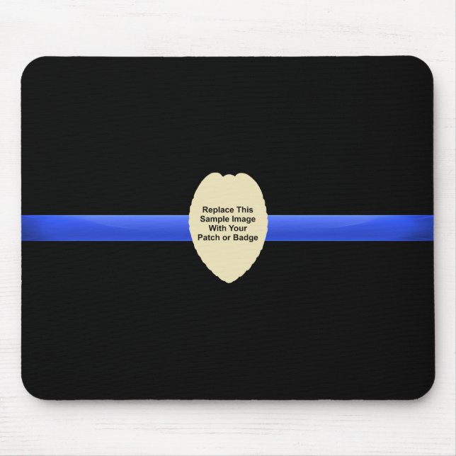 Anpassningsbar-polispatch eller Badge Mouse Pad Musmatta (Framsidan)