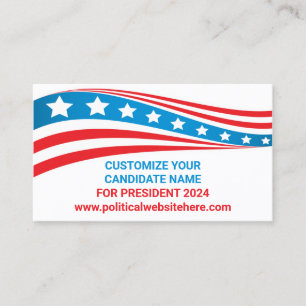 Anpassningsbar Politiska Kampanj 2024 Amerikanska  Visitkort