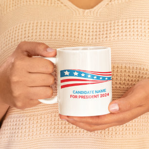Anpassningsbar Politiskt val i Kampanj Amerika Fla Kaffemugg