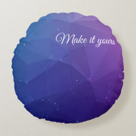 Anpassningsbar Polygon Mönster Fodral - Unikt Stil Rund Kudde