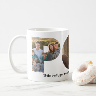 Anpassningsbar POP 3 Photo Collage Quote Fars dag Kaffemugg