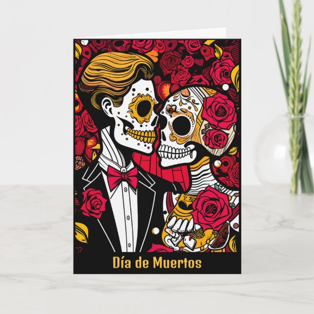 Anpassningsbar 💀 Pop Día de Muertos Kort (Framsida)