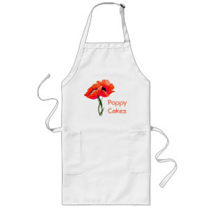 Anpassningsbar Poppy Chef Apron Långt Förkläde