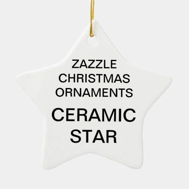 Anpassningsbar Porcelain Star Julgran Ornament (Framsidan)