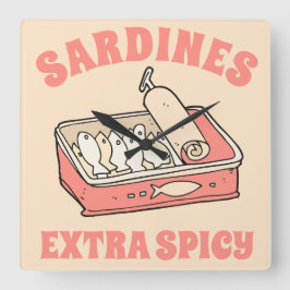 Anpassningsbar Portugal Älskare Sardiniens Ljusa r Fyrkantig Klocka