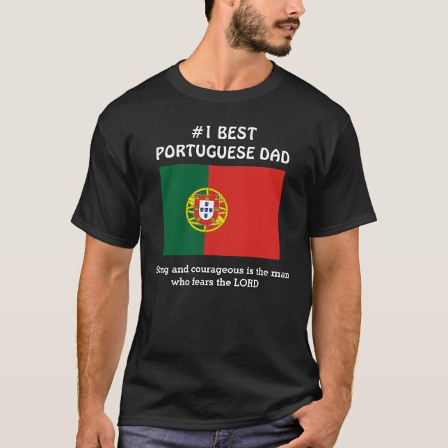 Anpassningsbar PORTUGISISKA PAPPA T Shirt (Framsida)