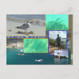 ANPASSNINGSBAR POSTCARDS- CANCUN COLLAGE 10 VYKORT