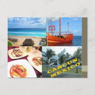 ANPASSNINGSBAR POSTCARDS- CANCUN COLLAGE 1 VYKORT