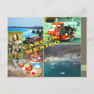 ANPASSNINGSBAR POSTCARDS- CANCUN COLLAGE 2 VYKORT