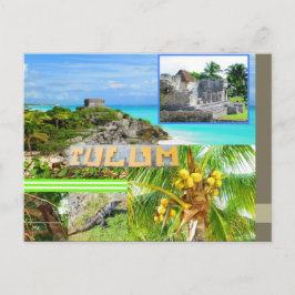 ANPASSNINGSBAR POSTCARDS- CANCUN COLLAGE 4 VYKORT