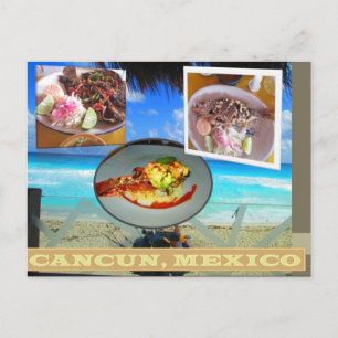 ANPASSNINGSBAR POSTCARDS- CANCUN COLLAGE 6 VYKORT