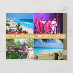 ANPASSNINGSBAR POSTCARDS- CANCUN COLLAGE 9 VYKORT