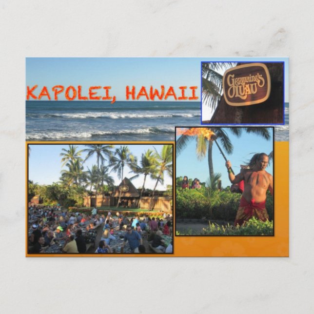 ANPASSNINGSBAR POSTCARDS- HAWAII COLLAGE# 10 VYKORT (Framsida)