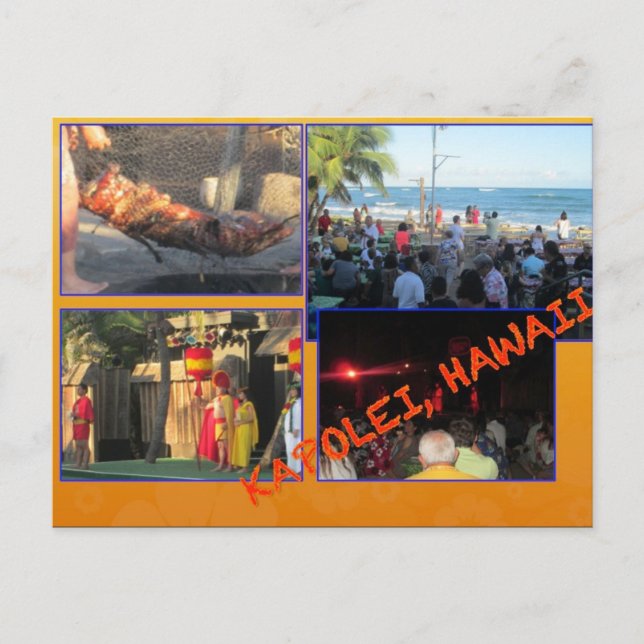 ANPASSNINGSBAR POSTCARDS- HAWAII COLLAGE# 11 VYKORT (Framsida)