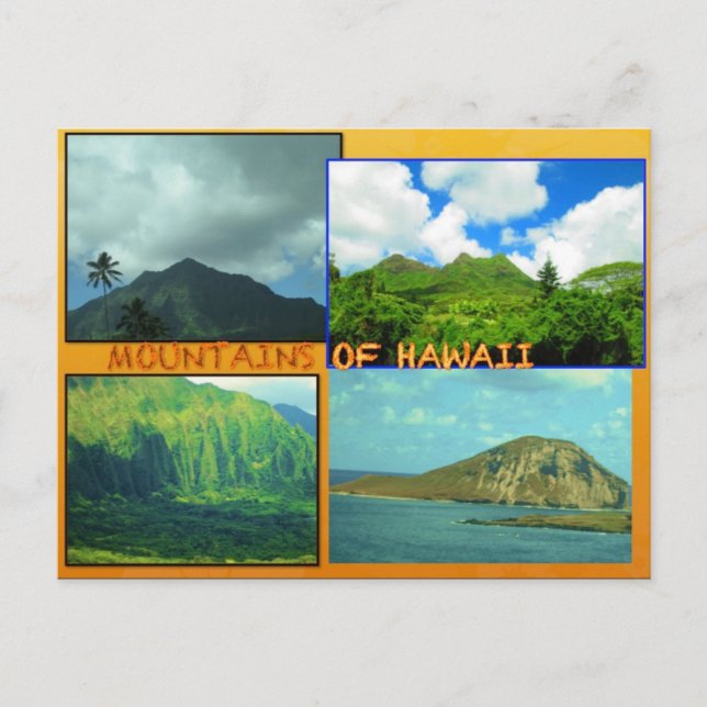 ANPASSNINGSBAR POSTCARDS- HAWAII COLLAGE# 23 VYKORT (Framsida)