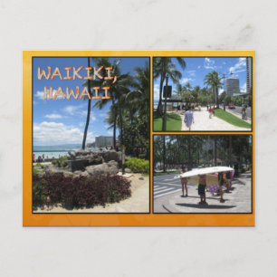 ANPASSNINGSBAR POSTCARDS- HAWAII COLLAGE# 3 VYKORT