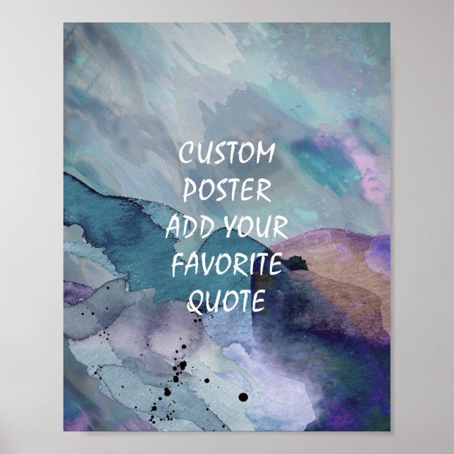 anpassningsbar poster lägga till egen blått citatt (Framsidan)