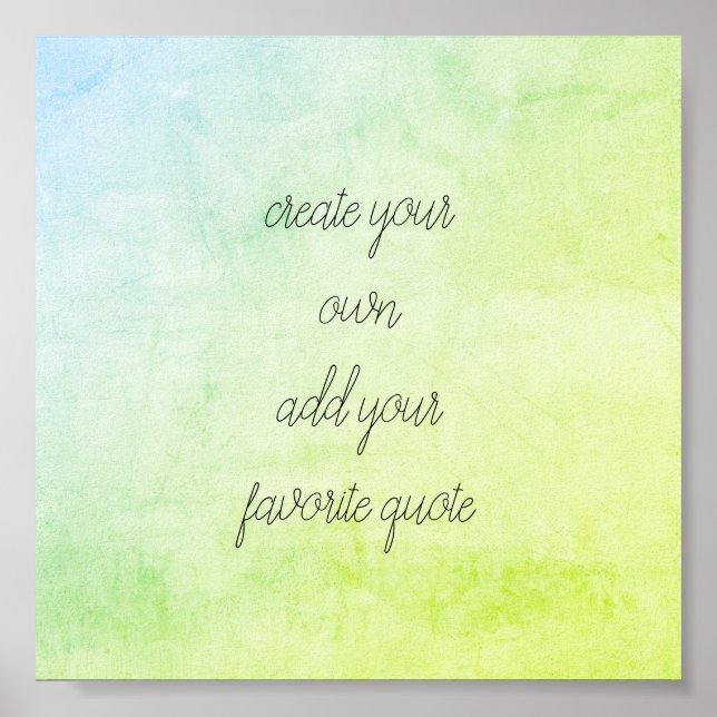 anpassningsbar poster lägga till vattenfärgsdesign (Framsidan)