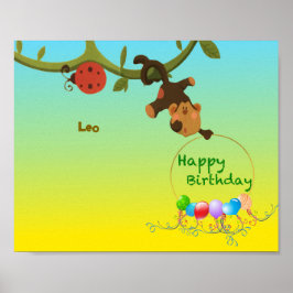 Anpassningsbar Poster - Spelande apa