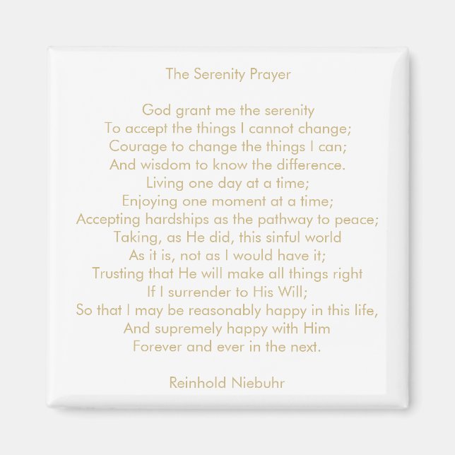 Anpassningsbar prayer sång citerar inspirerande me magnet (Framsidan)