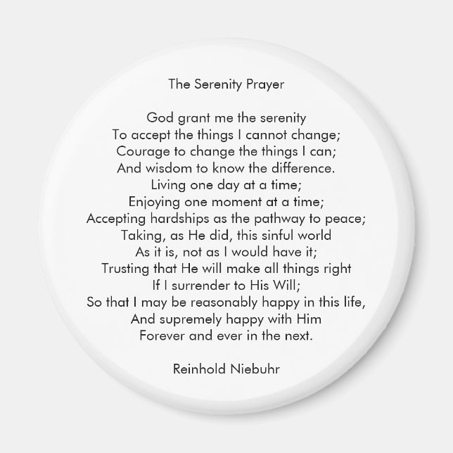 Anpassningsbar prayer sång motivationsoffert magnet (Framsidan)