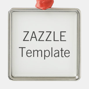 Anpassningsbar Premium SQUARE Julgran Ornament