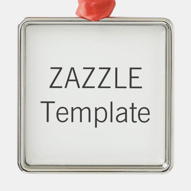 Anpassningsbar Premium SQUARE Julgran Ornament (Framsidan)