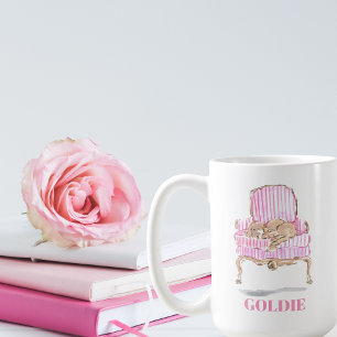 Anpassningsbar Preppy Golden Retriever för Hund Ma Kaffemugg