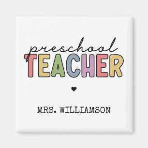 Anpassningsbar Preschool Teacher Personlig Gifts Magnet