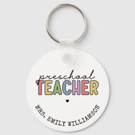 Anpassningsbar Preschool Teacher Personlig Gifts Nyckelring