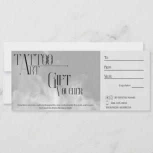 Anpassningsbar presentkupong för tatuering inbjudningar