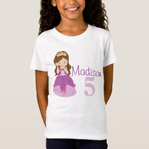 Anpassningsbar Princess Birthday Girl Kids Tee Shirt
