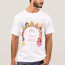 Anpassningsbar prinsessefödelsedags-t-shirt för pa