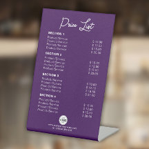 Anpassningsbar Product /Services Pris List Modern