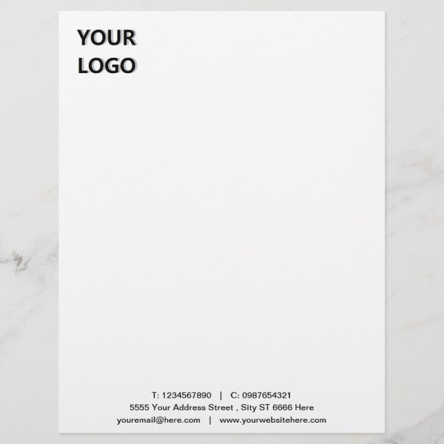 Anpassningsbar Professionell Business Letterhead m Brevhuvud (Framsida)