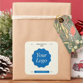 Anpassningsbar Professionell Business Logotyp Mini Fyrkantigt Klistermärke