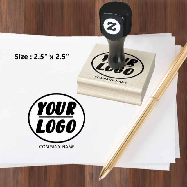 Anpassningsbar Professionell Business Logotyp Stämpel (Custom Professional Company Business Logo Rubber Stamp)