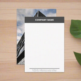 Anpassningsbar Professionell Company Namn Photo Br Anteckningskort