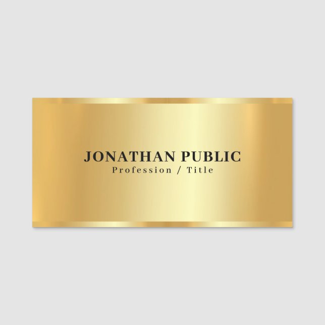 Anpassningsbar Professionell Elegant Trendig Glamo Namnbricka (Framsida)