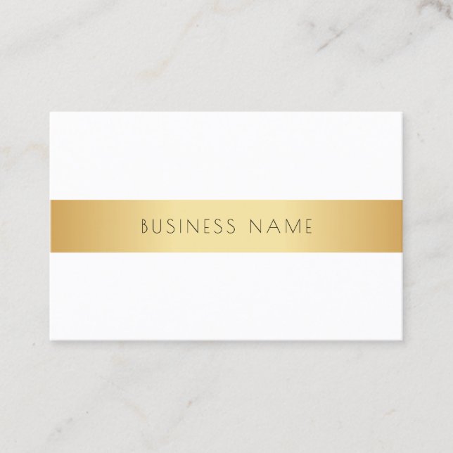 Anpassningsbar Professionell Modern Elegant Guld W Visitkort (Framsida)