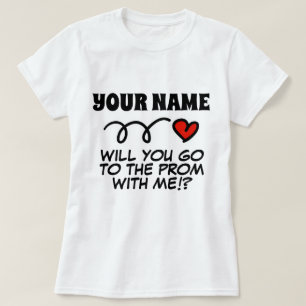 Anpassningsbar prom hoco frieri begäran hjärta t shirt