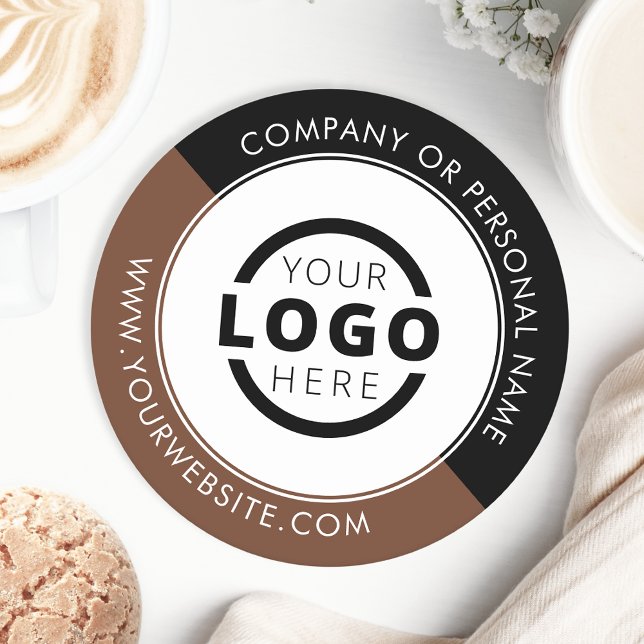 Anpassningsbar Promoted Business Logotyp Branded B Underlägg Papper Rund (Skapare uppladdad)
