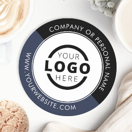 Anpassningsbar Promoted Business Logotyp Branded B Underlägg Papper Rund