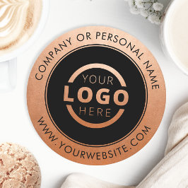 Anpassningsbar Promoted Business Logotyp Branded C Underlägg Papper Rund