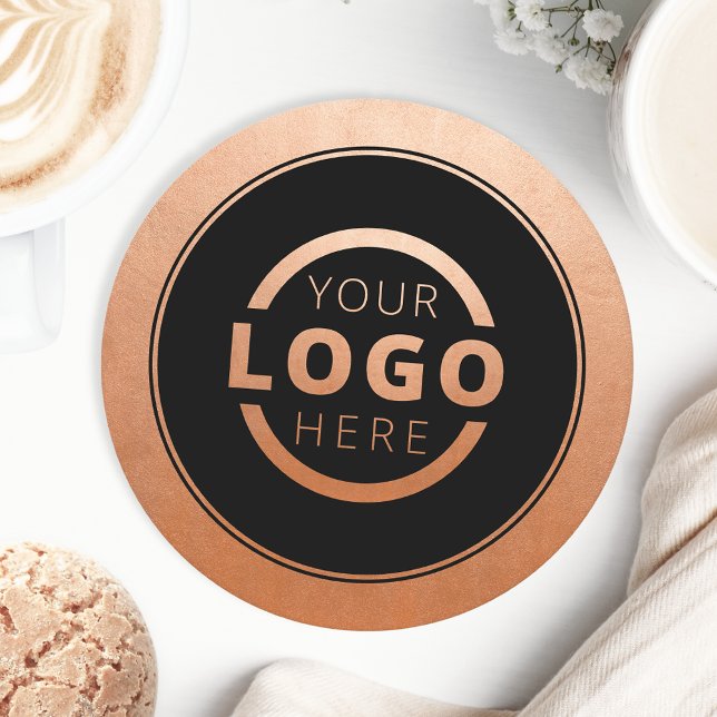 Anpassningsbar Promoted Business Logotyp Branded C Underlägg Papper Rund (Skapare uppladdad)