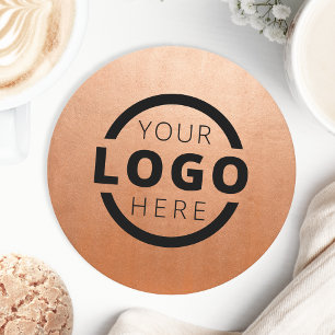 Anpassningsbar Promoted Business Logotyp Branded C Underlägg Papper Rund